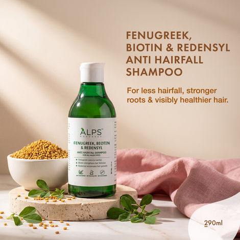 Buy Alps Goodness Fenugreek Biotin & Redensyl Anti Hairfall Shampoo (290 ml) | Methi Hairloss Control Shampoo For All Hair Types | Sulphate, Silicone & Paraben Free | Gentle & Mild Cleansing Shampoo| Vegan-Purplle