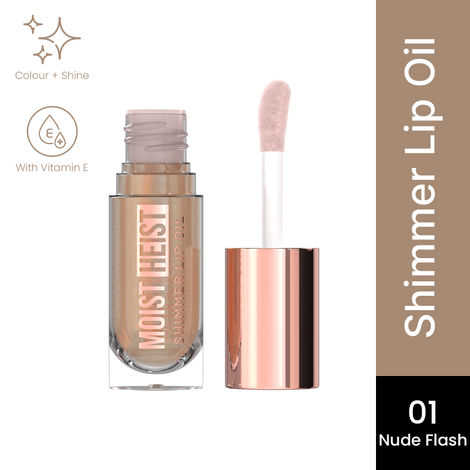 Buy Swiss Beauty Moist Heist Shimmer Lip Oil | Luminous Shine | Hydrating | Lightweight - 4.8 gm, Nude Flash-Purplle