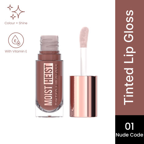 Buy Swiss Beauty Moist Heist Tinted Lip Gloss | Colour + Shine | Moisturises | With Vitamin E | Non-Sticky | Long-Lasting - 4.8 gm, Nude Code-Purplle