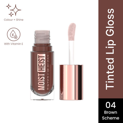 Buy Swiss Beauty Moist Heist Tinted Lip Gloss | Colour + Shine | Moisturises | With Vitamin E | Non-Sticky | Long-Lasting - 4.8 gm, Brown Scheme-Purplle