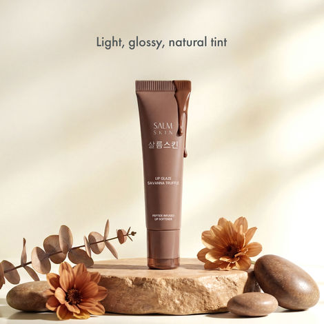 Buy Salm Skin Lip Glaze Savanna Truffle (10 gm) | Repairs Dry & Chapped Lips | Peptide Infused Lip Softener | Brown tint with Sheen | Korean Lip Balm-Purplle