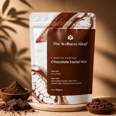 Buy The Wellness Shop Chocolate Facial Wax Powder 100 gm-Purplle
