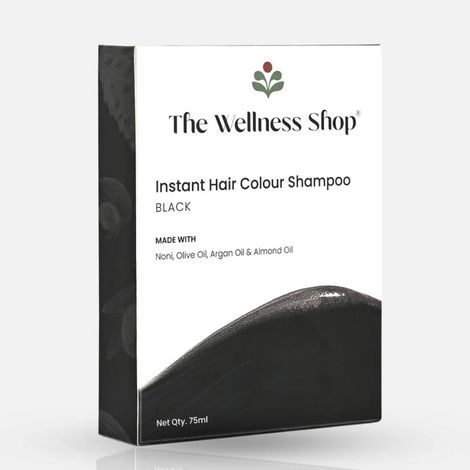 Buy The Wellness Shop Instant Hair Colour Shampoo (Black) 75 ml-Purplle