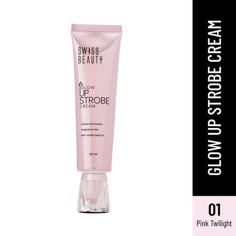 Buy Swiss Beauty Glow Up Strobe Cream | Dewy and Hydrating Glow - 30 ml, Pink Twilight-Purplle