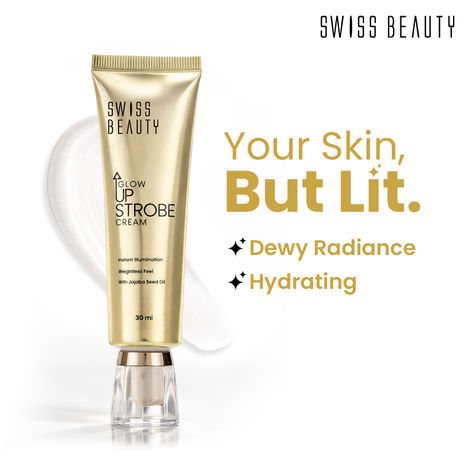 Buy Swiss Beauty Glow Up Strobe Cream | Dewy and Hydrating Glow - 30 ml, Moonlit Glow-Purplle