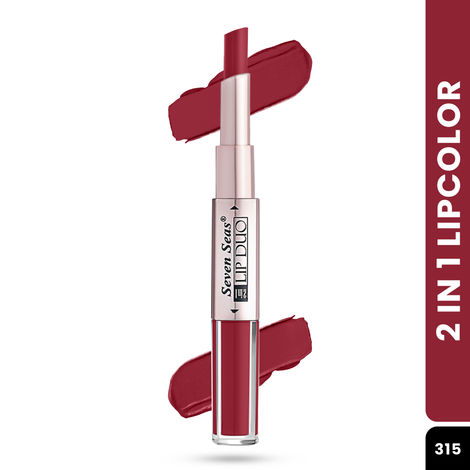 Buy Seven Seas Lip Duo 2 in 1 Lipstick and Liquid Lipstick - 315, 7 gm | Long Lasting and Waterproof | Non Transfer Lipstick for Women-Purplle