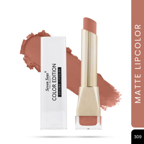 Buy Seven Seas Color Edition Matte Lipstick - 309 (3.5 gm)| Highly Pigmented | Long Lasting | Waterproof | Smudgeproof | Single Coat Application | Lipstick for Women-Purplle
