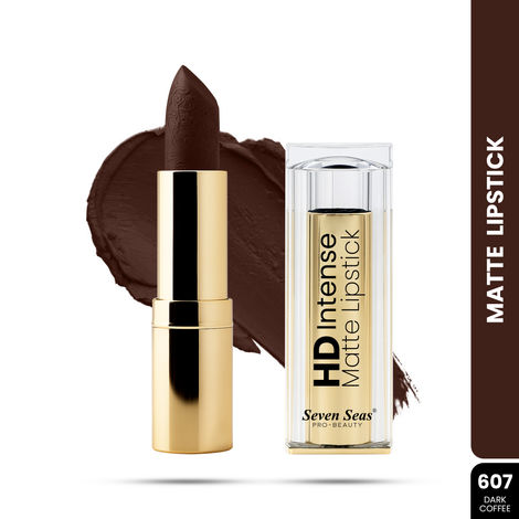 Buy Seven Seas HD Intense Matte Lipstick - 607 Dark Coffee (3.5 gm) | Long Lasting | Highly Pigmented | Non Transfer Lipstick for Women-Purplle