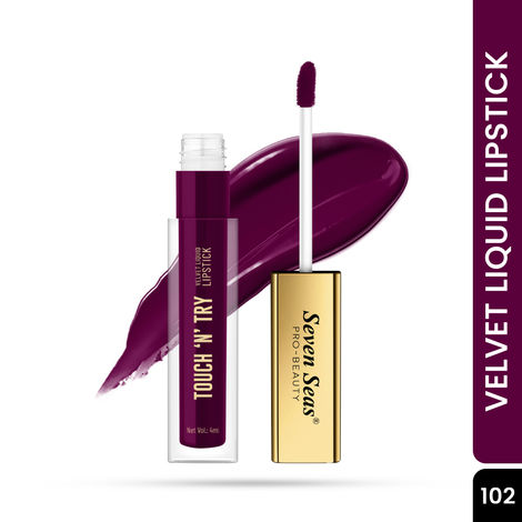 Buy Seven Seas Touch N Try Velvet Liquid Lipstick - 02 (4 ml) | Matte Finish | One Swipe Application | Non Transfer | Water Proof | Liquid Lipstick for Women-Purplle