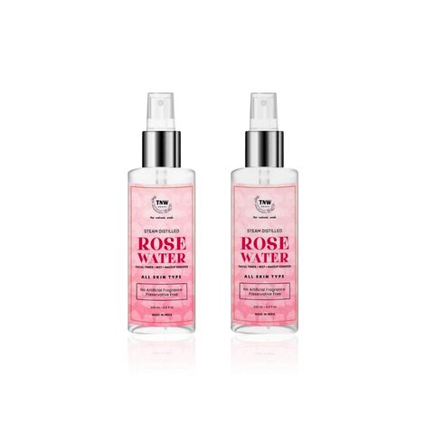 Buy TNW - The Natural Wash Steam Distilled Rose Water 200 ml | Pack of 2-Purplle