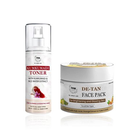 Buy TNW - The Natural Wash D-Tan Face Pack 50 gm & Kumkumadi Toner 100 ml | Combo of 2-Purplle