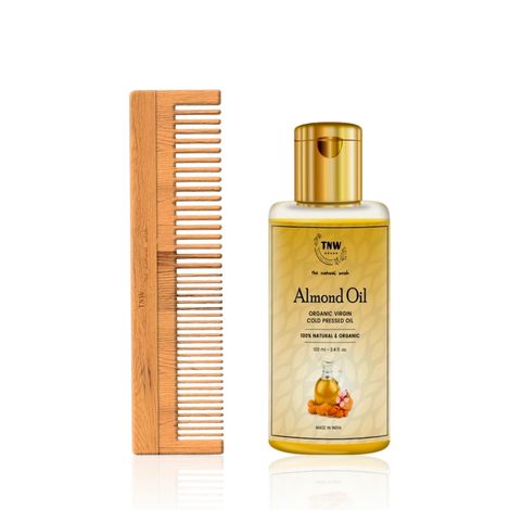 Buy TNW - The Natural Wash Pure Almond Oil 100 ml & Neem Comb | Combo of 2-Purplle