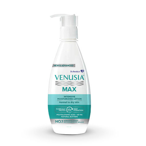 Buy Dr.Reddy's Venusia Max Intensive Moisturizing Lotion for Normal,Dry skin|Body lotion I 4D Hyaluronic Acid ,Cocoa Butter,Shea Butter,Aloe Butter,Mango Butter I Non-comedogenic lotion for face & body I Dermatologist Recommended |300 gm-Purplle