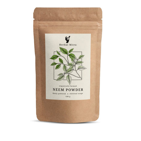 Buy Herbal Mitra Neem Powder for Face Pack 200 gm, Skin & Hair | Anti-Pimple, Anti-Bacterial, Fight Dandruff | 100% Pure and Natural | No Chemical, No preservative, Paraben-Free-Purplle