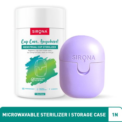 Buy Sirona Reusable & Portable Menstrual Cup Sterilizer, Microwave-Safe, Quick & Safe Cup Sterilization 1 Pc-Purplle