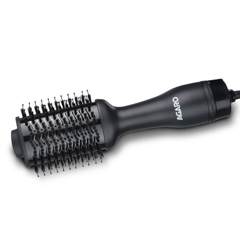 Buy AGARO HV2179 Hot Air Brush for Hair, Blow Dryer Brush, Volumizer & Styler, 360° Airflow Vent, Oval Barrel for Hair Volume, Charcoal Bristles, Ceramic Tourmaline Coating Brushing Head, 1200W, Black - 1 pc-Purplle