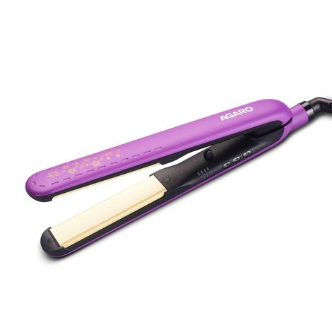 Buy AGARO Hair Straightener, Keratin Infused Ceramic Coated Titanium Plates, Fast Heating, 4 Temperature Settings, Hair Straightening, Hair Styling For Women, Purple - 1 pc-Purplle