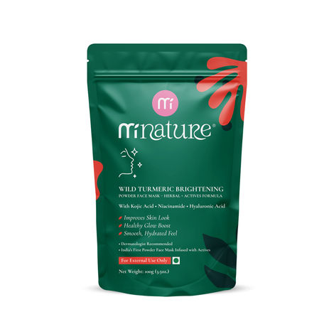 Buy MINATURE Wild Turmeric Brightening Powder Face Mask – Natural Glow, Hydration & Skin Clarity Formula (100 gm)-Purplle