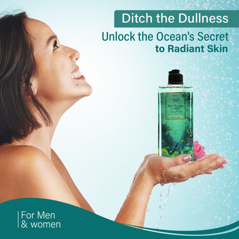 Buy Ayouthveda Bio Marine Shower Gel for Men & Women | Enriched with Lotus, Stone Flower & Water Chestnut | Detoxifies, Moisturizes & Rejuvenates | (250 ml)-Purplle