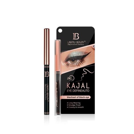 Buy Lakyou Beauty Eye Define Auto Kajal | Blackest Black | Smooth Glide | Smudge-Proof & Long-Wear&nbsp;&nbsp;(BLACK, 1.5 gm)-Purplle