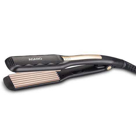 Buy AGARO Hair Crimper for Women, Long Wide Ceramic Coated Plates, Crimping Machine for Hair, Fast heating, PTC Heating, Professional Hair Styling For Women, HS1917 Black - 1 pc-Purplle