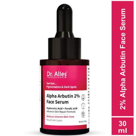 Buy Dr.Alies Professional 2% Alpha Arbutin Face Serum | Dark Spot Remover with Hyaluronic Acid Hyperpigmentation Treatment, Acne Scars, Melasma & Sun Spots | All Skin Types for Men & Women | 30 ml-Purplle