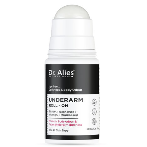 Buy Dr.Alies Professional 5% AHA Underarm Roll On | Lactic Acid for Dark Skin & Odour Control Deodorant Deodorant Roll-on | For Men & Women (50 ml)-Purplle