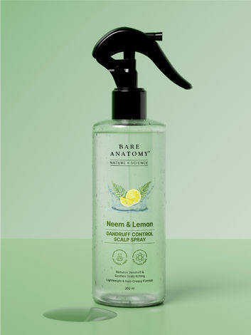 Buy Bare Anatomy Neem & Lemon Dandruff Control Scalp Spray for Itchy Dandruff |200 ml-Purplle