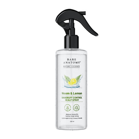 Buy Bare Anatomy Neem & Lemon Dandruff Control Scalp Spray for Itchy Dandruff |200 ml-Purplle