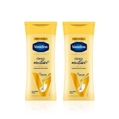 Buy Vaseline Deep Moisture Body Lotion with Ceramide Hyaluron (200 ml) | 10X More Moisture | For Dry Skin – Pack of 2-Purplle