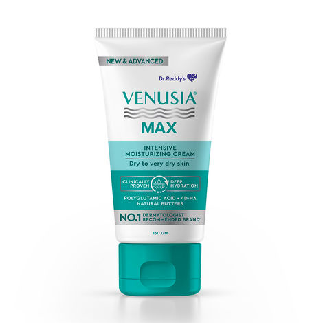 Buy Dr. Reddy's Venusia Max Intensive Moisturizing Lotion|Body lotion I 4D Hyaluronic Acid,Cocoa Butter,Shea Butter, Aloe Butter,Mango Butter I Treats dry, dull, dehydrated skin I Non-comedogenic cream for face & body I Dermatologist Recommended |150 gm-Purplle