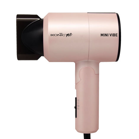 Buy IKONIC PROFESSIONAL Mini Vibe Hair Dryer - Pink | 1200W With 2 Speed Setting, Cool Shot Feauture Overheat Protection, Foldable Compact Design Travel Friendly Glossy Finish Look, Dryer For Men And Women, All Hair Type 1 pc-Purplle