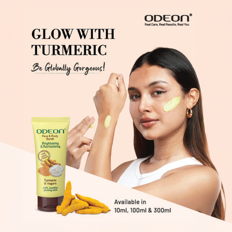 Odeon Brightening Turmeric & Yogurt Face and Body Scrub I Gentle