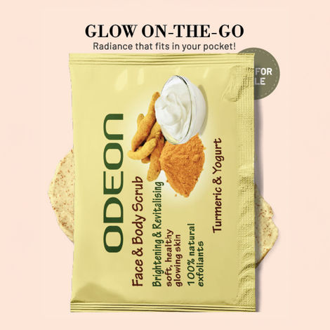 Odeon Brightening Turmeric & Yogurt Face and Body Scrub I Gentle