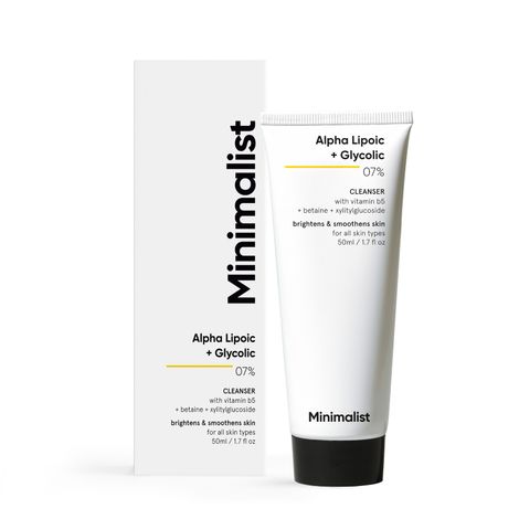 Buy Minimalist 7% Alpha Lipoic + Glycolic Cleanser Mini (50 ml)-Purplle