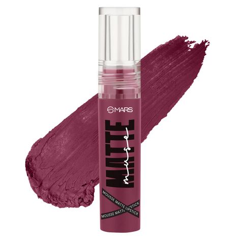Buy MARS Matte Muse Mousse Lipstick (3 ml) (13-POWER DIVA) with Doe-Foot Applicator | Highly Pigmented | Smooth Texture | Hydrating Formula | Blurry Lips Effect-Purplle