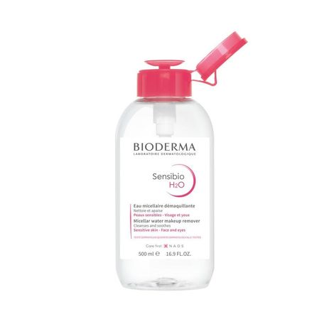 Buy Bioderma Micellar Water Sensibio H2O With Removes Makeup - Pump(500 ml)-Purplle