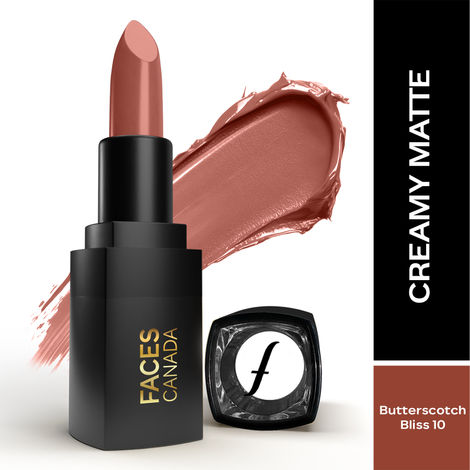 Buy FACES CANADA Comfy Matte Wow Bullet Lipstick - Butterscotch Bliss, 4.2 gm | Smooth Matte Finish | Highly Pigmented | Long Lasting | Super Hydrating | Glides Effortlessly | One Swipe Application | Non Drying | No Cracking-Purplle