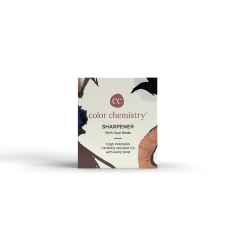 Buy Color Chemistry Dual Blade Cosmetic Sharpener | Precision Sharpener for Kajal, Kohl, Eyeliner & Lip Crayons | German Stainless Steel Blade | Fits Standard & Jumbo Pencils | Mess-Free | Travel-Friendly 1 pc-Purplle