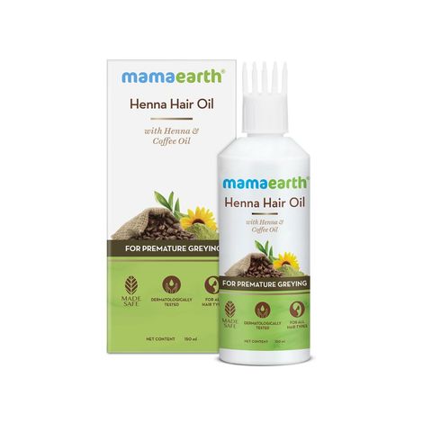 Buy Mamaearth&nbsp;Henna Hair Oil, for Grey Hair, with Henna & Coffee Oil for Premature Greying - 150 ml-Purplle