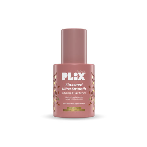 Buy PLIX Flaxseed Keratin Smoothening Anti-Frizz Serum | Plant Keratin PF & Argan Oil | For Frizz-Free Hair | Paraben Free | For Men & Women | 50 ml-Purplle