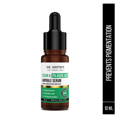Buy Dr. Sheth's Kesar & 2% Kojic Acid Ampoule Serum - 10 ml-Purplle