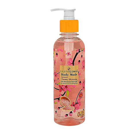 Buy Earthgenix Body Wash Japanese Cherry Blossom + Pink Himalayan Rock Salt (300 ml), (Loofah Free)-Purplle
