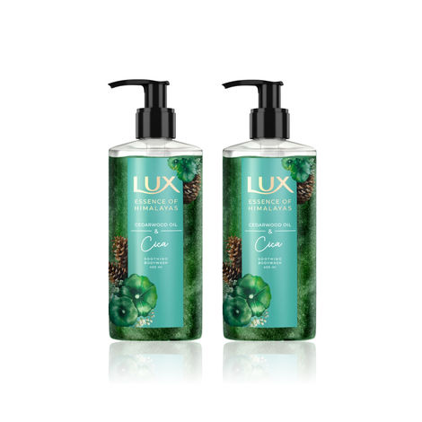 Buy Lux Essence of Himalayas Cedarwood Oil & Cica Soothing Body Wash (400 ml) Pack of 2-Purplle
