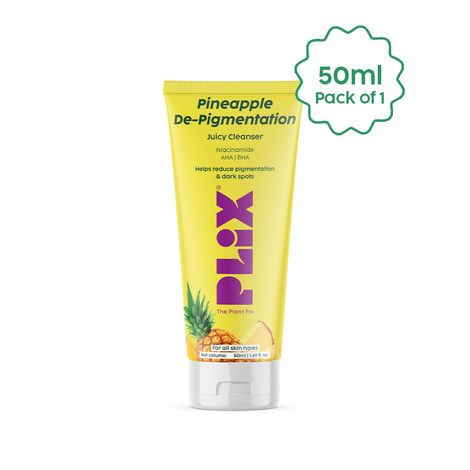 Buy PLIX 5% Pineapple Juicy Mini Facewash/Cleanser For Depigmentation | For Skin Brightening & Even Toned Complexion | Free Of Sulphates, Paraben & Silicones | 50 ml-Purplle