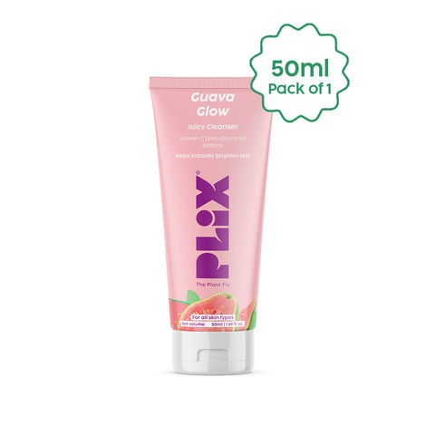 Buy PLIX Guava Juicy Mini Cleanser | For Skin Brightening With Vitamin C | Promotes Hydration & Skin Brightening| For Men & Women| For Daily Use | 50 ml-Purplle