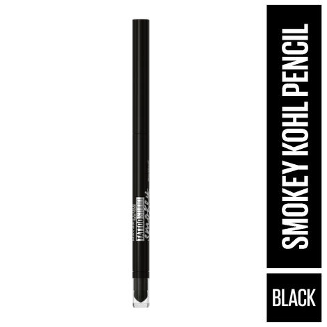 Buy Maybelline New York TattooStudio Smokey Eye Kohl Gel Pencil Eyeliner Pitch Black 0.28 gm-Purplle
