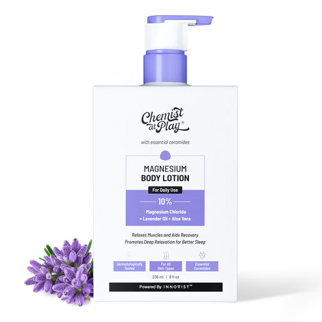 Buy Chemist At Play 10% Magnesium Body Lotion| Relaxes Muscles & Aids Recovery| Promotes Relaxation| 236 ml-Purplle