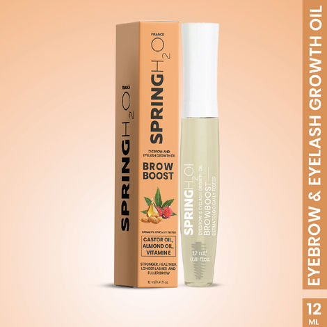 Buy SPRING H2O FRANCE BrowBoost Eyebrow & Eyelash Growth Oil, Enriched with Natural Ingredients (12 ml)-Purplle