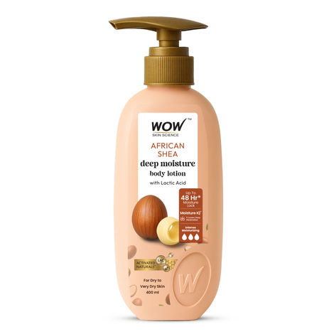 Buy Wow Skin Science Shea Butter with Lactic Acid Body Lotion 400 ml-Purplle